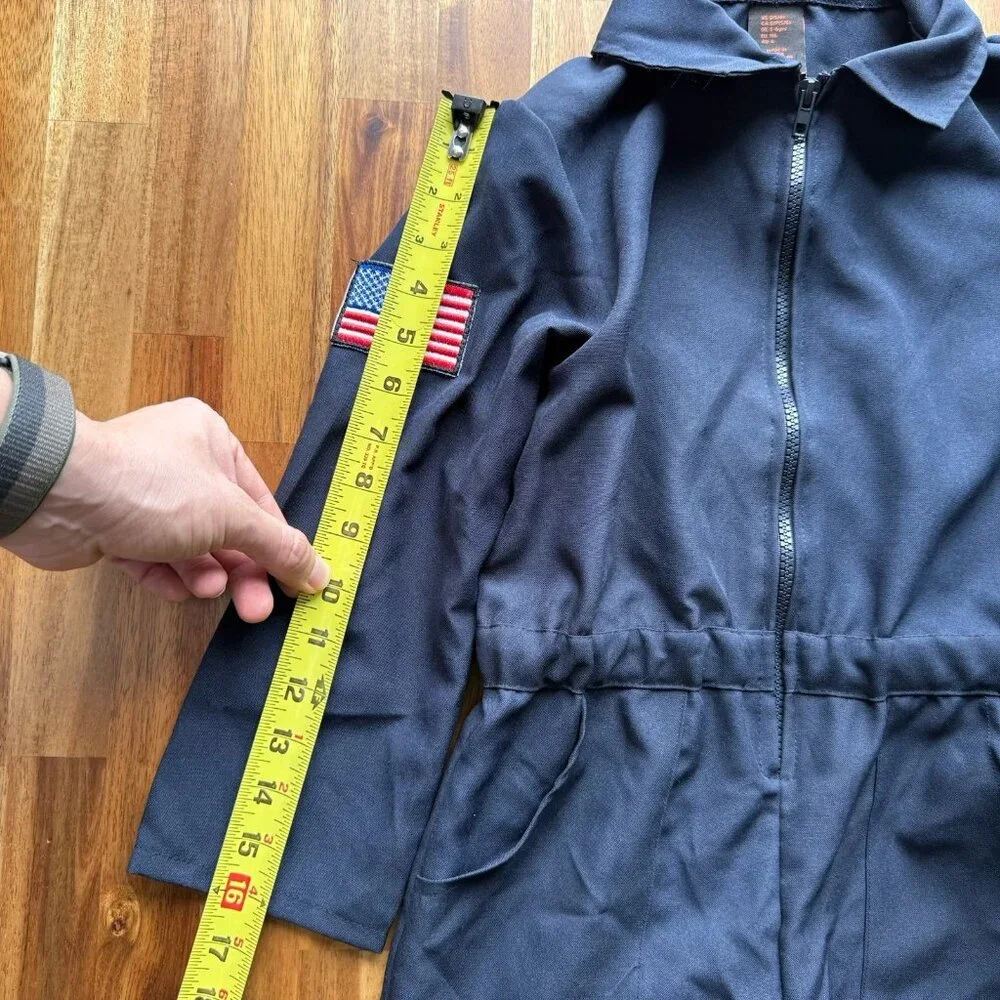 SWAT Team Jumpsuit Costume Sz Small (5/6) American‎ Flag Badge Enforcement NWT